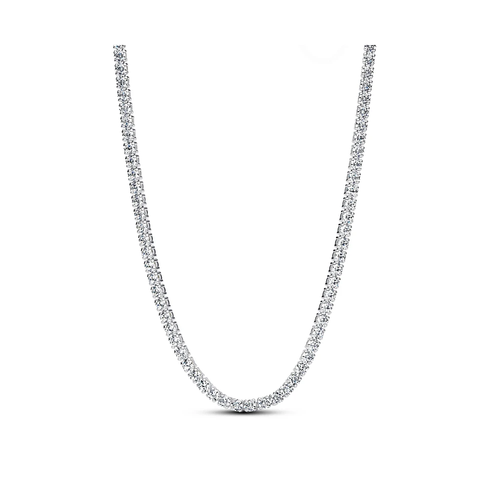 Pandora Sterling Silver Tennis Choker Necklace