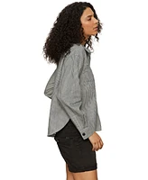 Sanctuary Women's Ivy Striped Cotton Button-Front Shirt