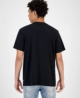 Guess Men's Short Sleeve Embroidered Logo Crewneck T-Shirt
