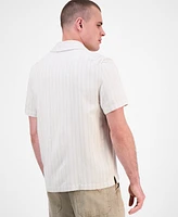 Guess Men's Fletcher Short Sleeve Button-Front Camp Shirt