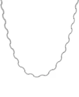 Wrapped in Love Diamond Wavy 16" Tennis Necklace (2 ct. t.w.) in 14k White Gold, Exclusively at Macy's