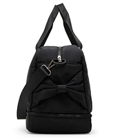 Madden Girl Bow Detail Zip Bottom Weekender Duffle Bag