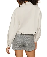Sanctuary Women's Cropped Paper Boy Zip-Front Jacket