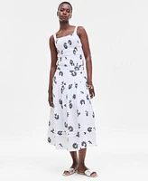 On 34th Womens Cotton Gauze Smocked Tank Tiered Midi Skirt Exclusively At Macys