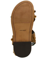 Steve Madden Women's Linear Embellished Strappy Footbed Sandals