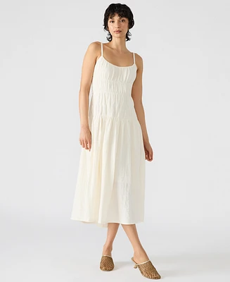 Steve Madden Women's Toby Shirred Gauze Midi Dress