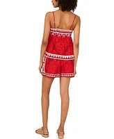 1.state Women's Printed Cotton Sleeveless Blouse