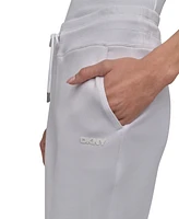 Dkny Sport Women's Cotton Logo Pull-On 10" Bermuda Shorts