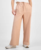 and Now This Petite Cotton Linen Drawstring Cargo Pants, Exclusively at Macy's