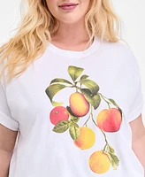 On 34th Trendy Plus Orange Graphic T-Shirt, Exclusively at Macy's