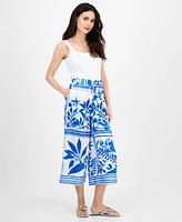 I.n.c. International Concepts Petite Printed High-Rise Cropped Pants, Exclusively at Macy's