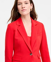 Bar Iii Women's Crepe One-Button Blazer, Exclusively at Macy's
