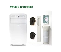 8500 Btu (Doe) Portable Air Conditioner Cools in White, 400 sq. ft