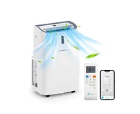 9500-btu Doe White Vented Wi-Fi enabled Portable Air Conditioner with Remote Cools 700-sq ft