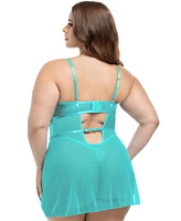 Oh La La Cheri Plus Size Krislyn Sheer Babydoll