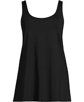 Lands' End Women's Long Torso Scoop Neck Mini Swim Dress Swimsuit