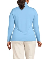 Lands' End Plus Lightweight Jersey Skimming Long Sleeve Turtleneck