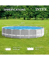 Intex Prism Frame 20ft x 52in Above Ground Pool, Lounger Float (2 Pack) & Cooler