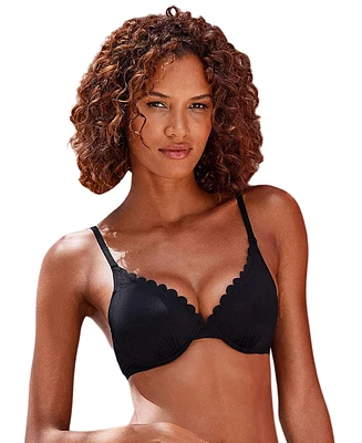 Lascana Women's Scalloped Underwire Bikini Swimsuit Top