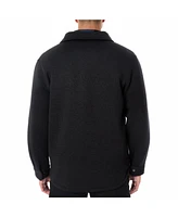 Smith's Workwear Men's Sherpa-Lined Sweater Fleece Snap Closure Shirt-Jacket
