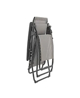Lafuma Futura Zero Gravity Outdoor Steel Lawn Recliner Chair, Seigle (2 Pack)