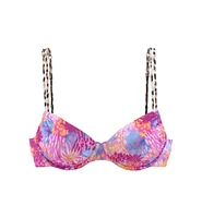 Lascana Women's Leopard Cheetah Floral Underwire Bikini Swimsuit Top