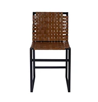Comfortable Faux Leather Side Chair with Cushioned Seat and Backrest