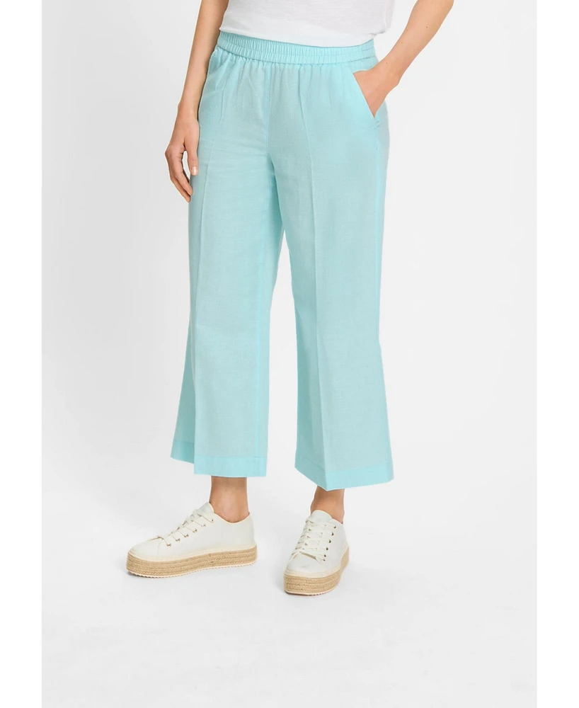 Olsen Women's Anna Fit Wide Leg Pull-On Culottes