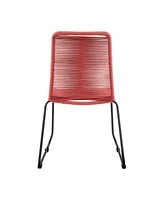 Set of Two Metal Dining Chairs – Modern Outdoor Seating for Patio & Garden