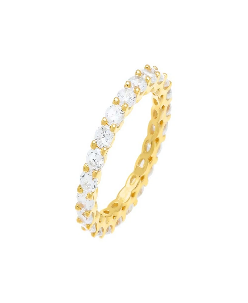 By Adina Eden Round Cubic Zirconia Eternity Band Ring