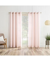 Reagan Cabana Stripe Semi-Sheer Grommet Curtain Panel
