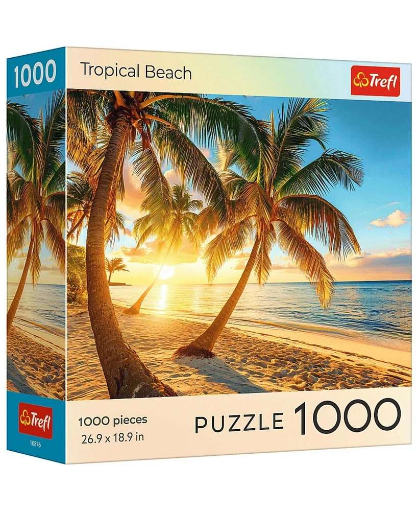Trefl Red 1000 Piece Puzzle - Sunset Tropical Beach