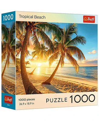 Trefl Red 1000 Piece Puzzle - Sunset Tropical Beach