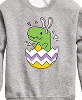 Hybrid Toddler Boys Happy Easter Dino Egg Graphic Fleece Sweatshirt
