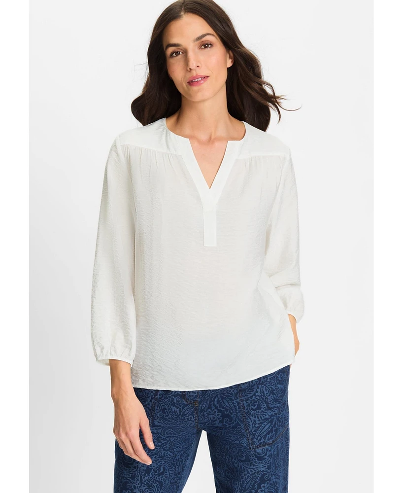 Olsen Women's Solid Tunic Blouse