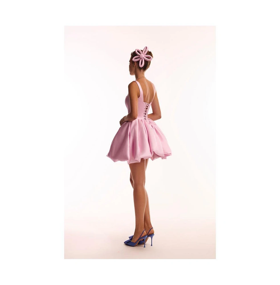 Milla Women's Adorable pink mini dress with puffy skirt