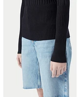 Gobi Cashmere Women's Ribbed Cotton Silk Blend Sweater