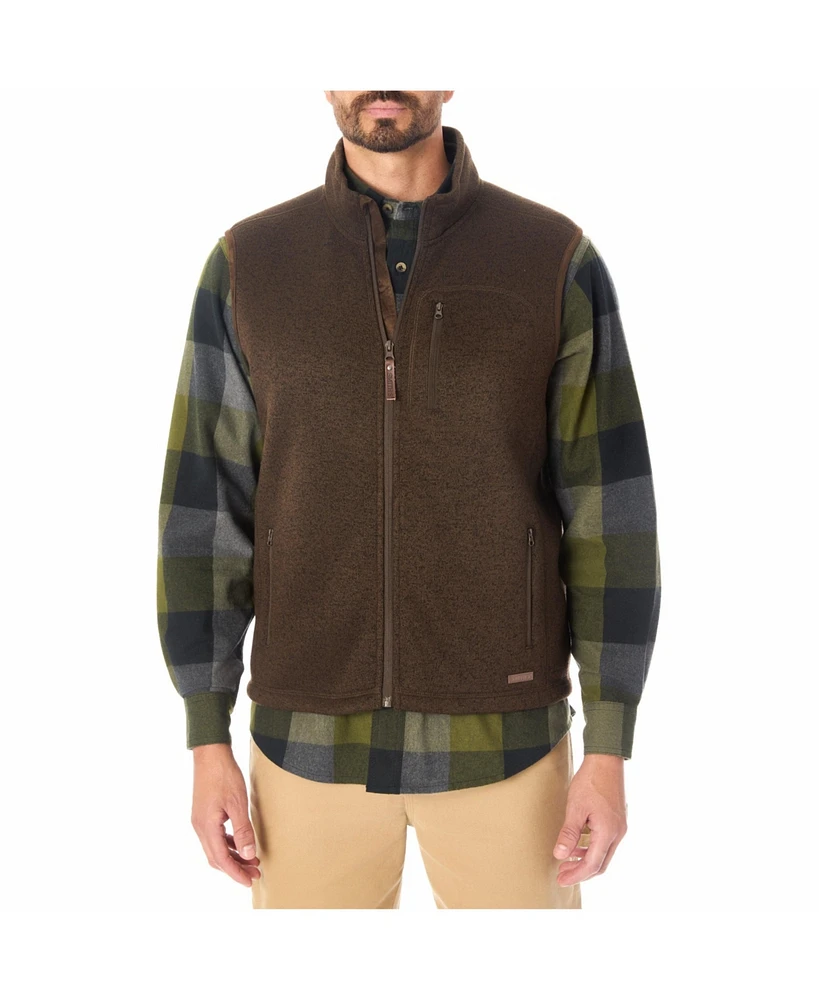 Smith's Workwear Men's Sherpa-Lined Sweater Fleece Vest