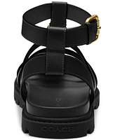 Coach Women's Sculpted C Leather Fisherman Sandals