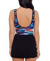 Shape Solver Sport by Mimi Flamingo Women's Binded Runaround One Piece Swimsuit