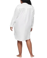 Lauren Ralph Plus Cotton Maxi Beach Shirtdress