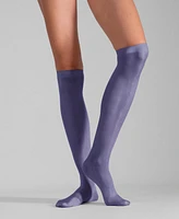 Lechery Women's Set of 2 Lustrous Silky Shiny Sheer Dress Knee-high Stockings Socks SKU15049-bl