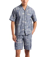 Men's Relaxed-Fit Halten Nautical Graphic Cargo Shorts