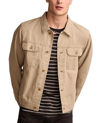 Lucky Brand Men's Long Sleeve Button-Front Trucker Jacket