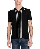 Guess Men's Tyler Striped Relaxed Sweater Polo