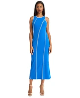 Donna Morgan Women's Piped-Seam Sleeveless Bodycon Dress