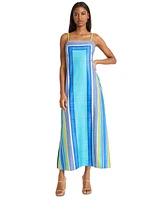 Donna Morgan Women's Striped Side-Slit Maxi Dress