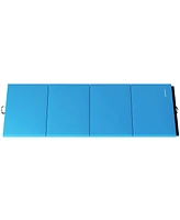 BalanceFrom Fitness All Purpose Mat with 8 Ft Balance Beam Gymnastic Set, Blue