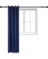 52 x 95-Inch Outdoor Blackout Curtain with Grommet Top - Includes Tiebacks Blue