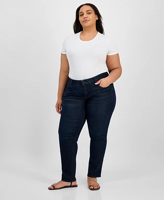Democracy Trendy Plus AbSolution Straight-Leg Jeans